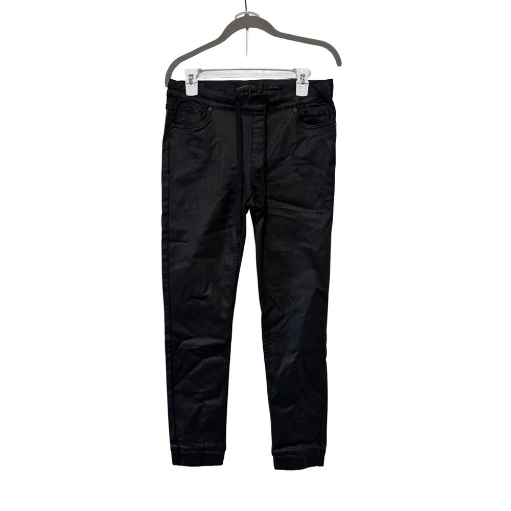 Kendall + Kylie The Jogger Black Coated Skinny Pants M - Picture 2 of 11